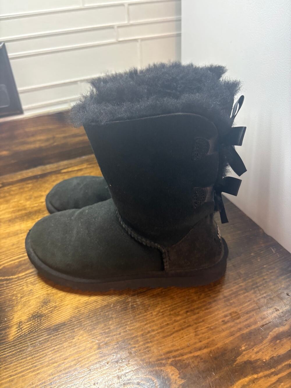 UGG Black Bailey Bow Boots Size 6
